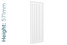 DQ-VUL-571-VSW-TH - DQ Vulcano Vertical Single Radiator H571mm X W1000mm White DQ-VUL-571-VSW-TH - DQ Vulcano Vertical Single Radiator H571mm X W1000mm White